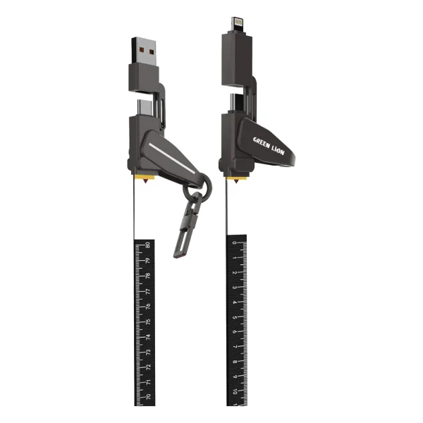 کابل شارژ و انتقال داده ۴ در ۱ گرین لاین (GN4N1LA240W) Green Lion 4-in-1 Fast Charging Cable