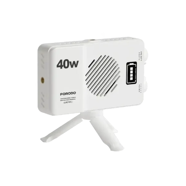 چراغ پرکننده نور عکاسی قابل‌حمل و شارژی پرودو مدل (PDYMK40WH) Porodo Portable Rechargeable Photography Fill Light