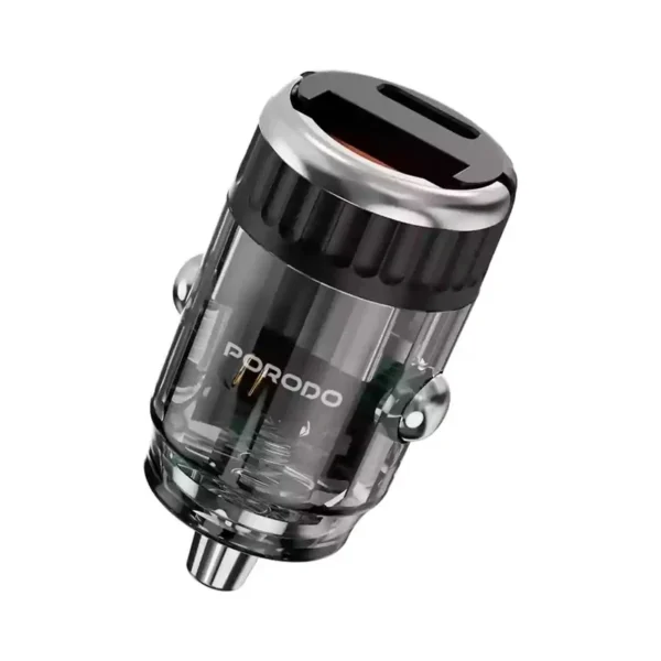شارژر فندکی 2 پورت شفاف 36 وات پرودو مدل (PDFWCH086) Porodo Dual Port Transparent Car Charger